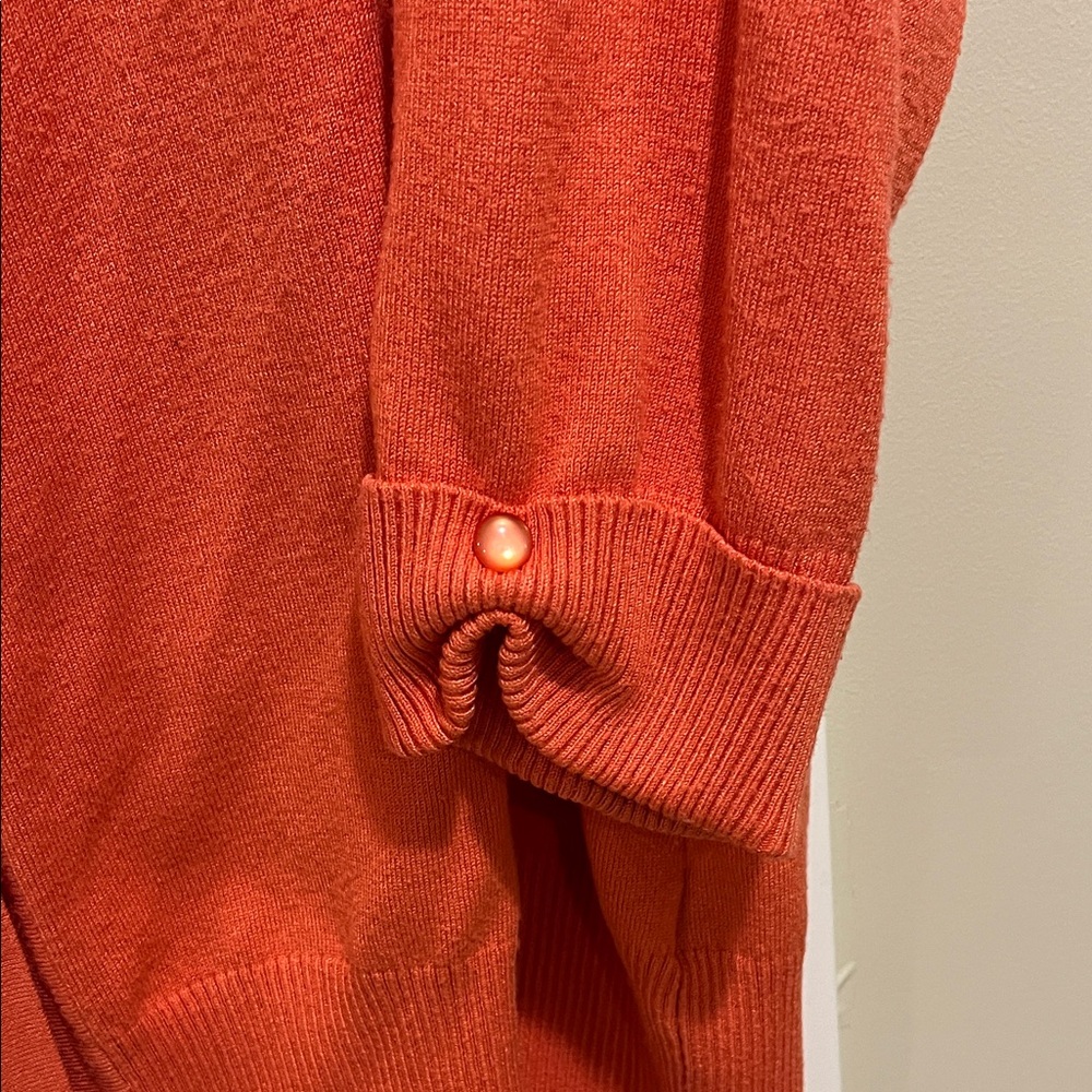 Orange Women's Lightweight Button-Front Cardigan - image 2